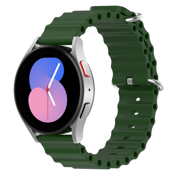 20mm Ocean Style Silicone Solid Color Watch Band, For Samsung Galaxy Watch 5 44mm, For Samsung Galaxy Watch 5 40mm