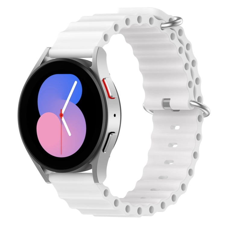 20mm Ocean Style Silicone Solid Color Watch Band, For Samsung Galaxy Watch 5 44mm, For Samsung Galaxy Watch 5 40mm