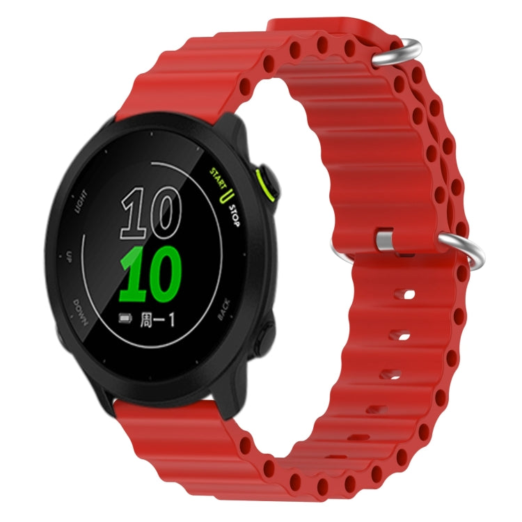 20mm Ocean Style Silicone Solid Color Watch Band, For Garmin Approach S40, For Garmin Forerunner 158