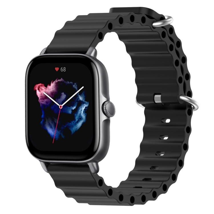 20mm Ocean Style Silicone Solid Color Watch Band, For Amazfit GTS 3, For Amazfit GTS 2E