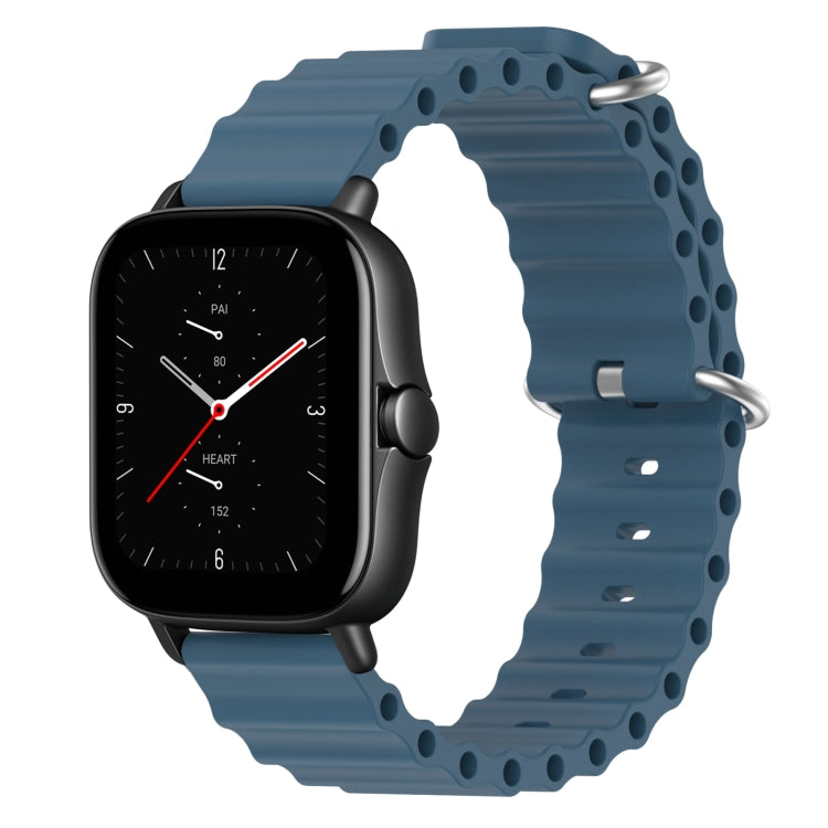 20mm Ocean Style Silicone Solid Color Watch Band, For Amazfit GTS 3, For Amazfit GTS 2E