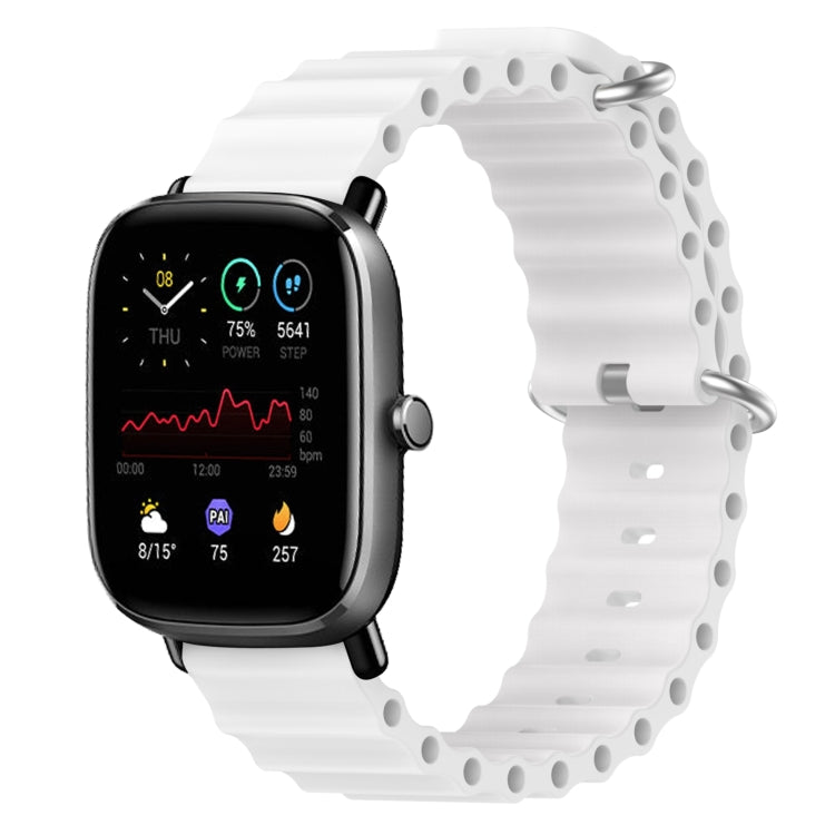 20mm Ocean Style Silicone Solid Color Watch Band, For Amazfit GTS 2 Mini, For Amazfit GTS 2