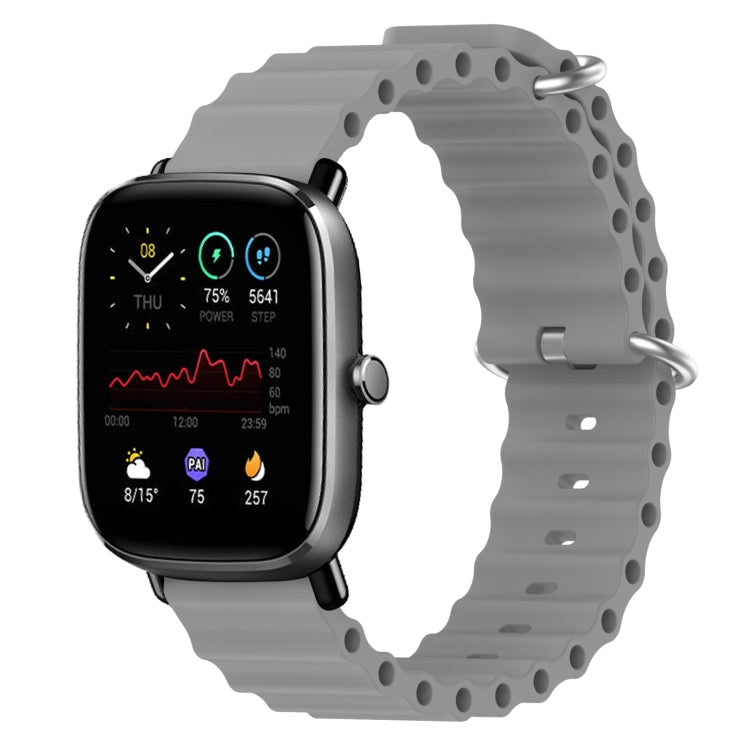 20mm Ocean Style Silicone Solid Color Watch Band, For Amazfit GTS 2 Mini, For Amazfit GTS 2