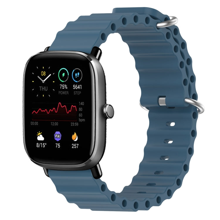 20mm Ocean Style Silicone Solid Color Watch Band, For Amazfit GTS 2 Mini, For Amazfit GTS 2