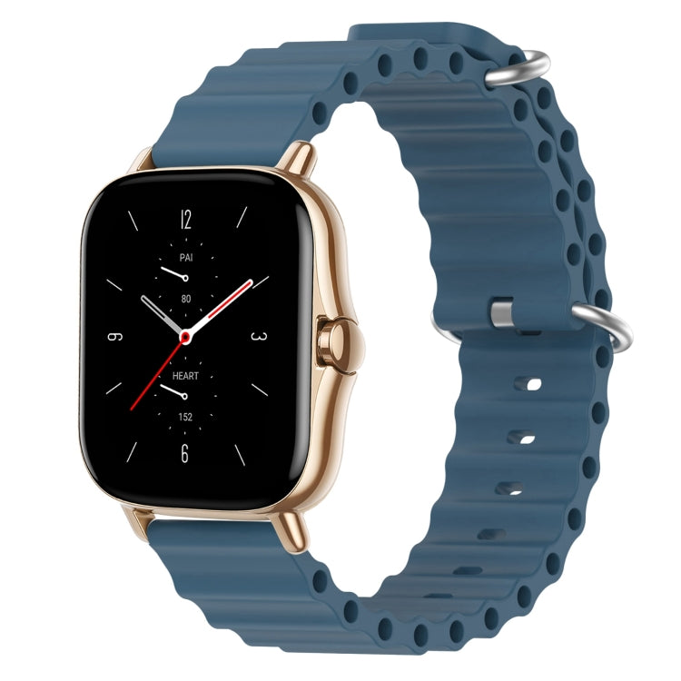 20mm Ocean Style Silicone Solid Color Watch Band, For Amazfit GTS 2 Mini, For Amazfit GTS 2