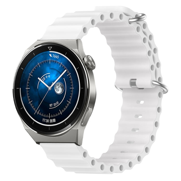 20mm Ocean Style Silicone Solid Color Watch Band, For Huawei Watch GT3 Pro 43mm, For Huawei Watch GT3 42mm