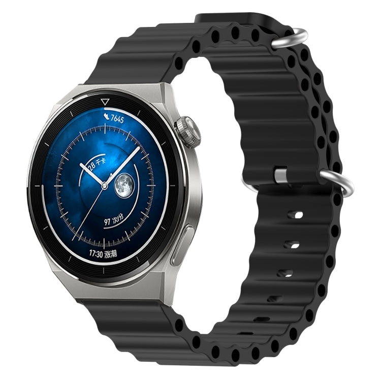 20mm Ocean Style Silicone Solid Color Watch Band, For Huawei Watch GT3 Pro 43mm, For Huawei Watch GT3 42mm