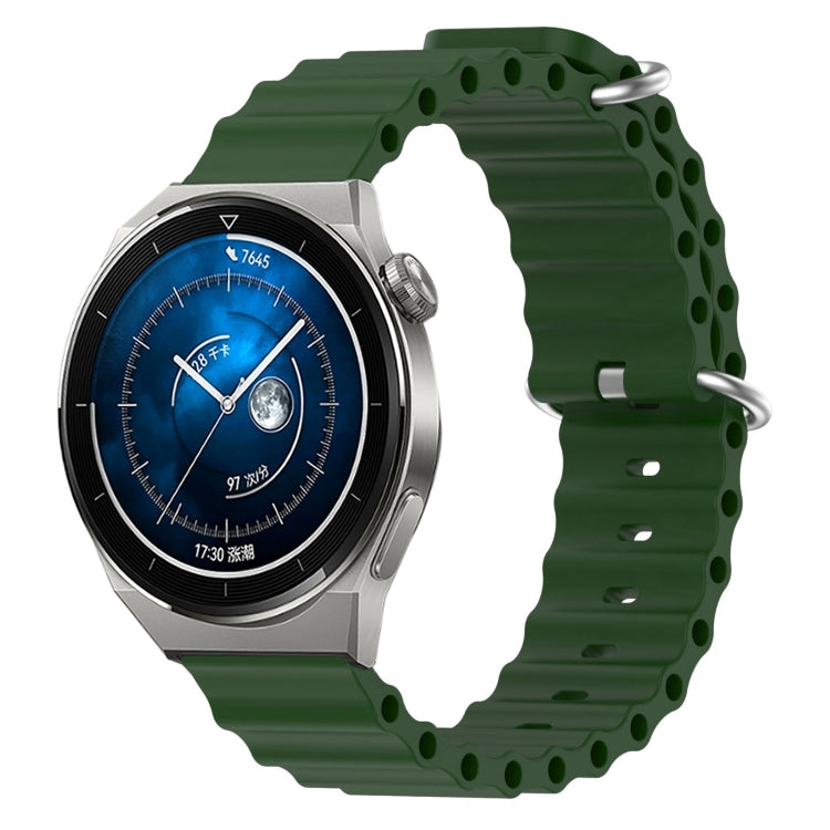 20mm Ocean Style Silicone Solid Color Watch Band, For Huawei Watch GT3 Pro 43mm, For Huawei Watch GT3 42mm