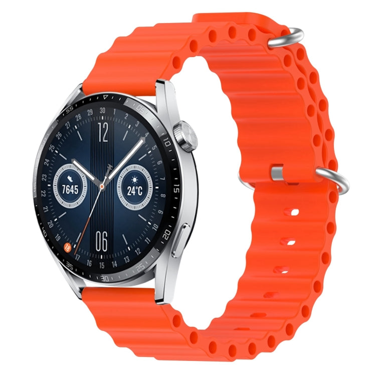 20mm Ocean Style Silicone Solid Color Watch Band, For Huawei Watch GT3 Pro 43mm, For Huawei Watch GT3 42mm