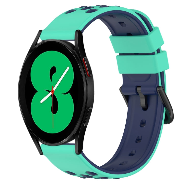 20mm Two-Color Porous Silicone Watch Band, For Samsung Galaxy Watch5 Pro 45mm, For Samsung Galaxy Watch4 44mm