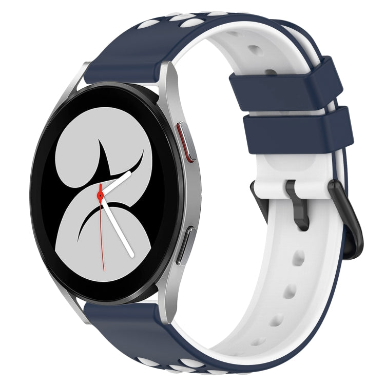 20mm Two-Color Porous Silicone Watch Band, For Samsung Galaxy Watch4 40mm, For Samsung  Galaxy Watch4 Classic 42mm