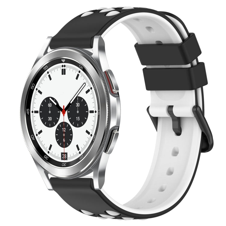 20mm Two-Color Porous Silicone Watch Band, For Samsung Galaxy Watch4 40mm, For Samsung  Galaxy Watch4 Classic 42mm