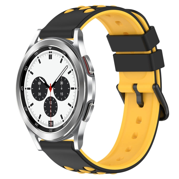 20mm Two-Color Porous Silicone Watch Band, For Samsung Galaxy Watch4 40mm, For Samsung  Galaxy Watch4 Classic 42mm