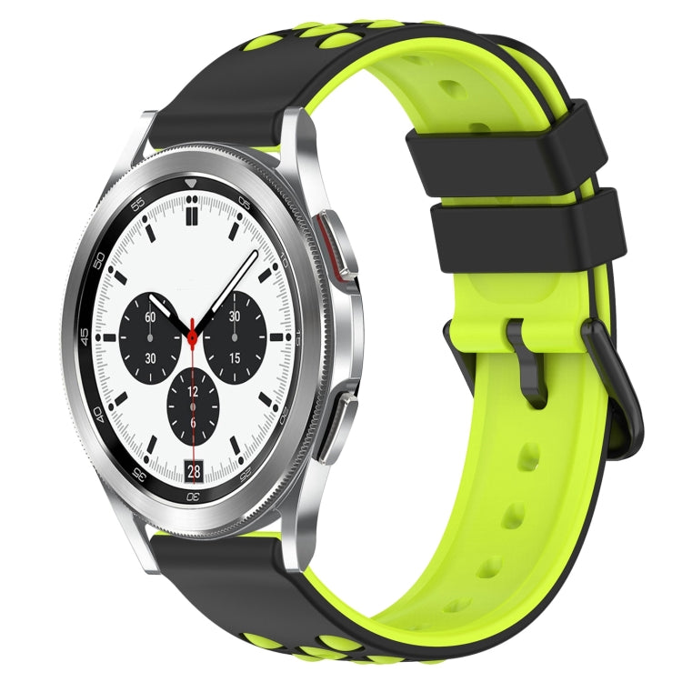 20mm Two-Color Porous Silicone Watch Band, For Samsung Galaxy Watch4 40mm, For Samsung  Galaxy Watch4 Classic 42mm