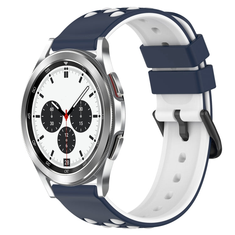 20mm Two-Color Porous Silicone Watch Band, For Samsung Galaxy Watch4 40mm, For Samsung  Galaxy Watch4 Classic 42mm