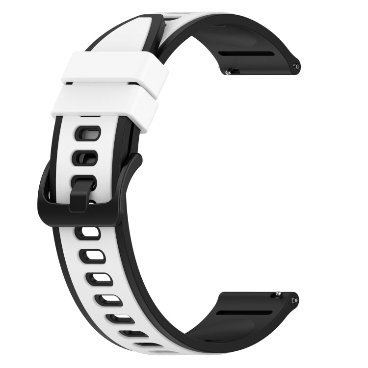 22mm Two-Color Silicone Watch Band, For Samsung  Galaxy Watch4 Classic 46mm, For Samsung Galaxy Watch Active2 40mm