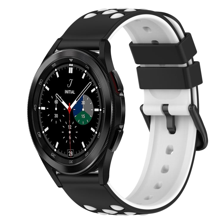 22mm Two-Color Silicone Watch Band, For Samsung  Galaxy Watch4 Classic 46mm, For Samsung Galaxy Watch Active2 40mm