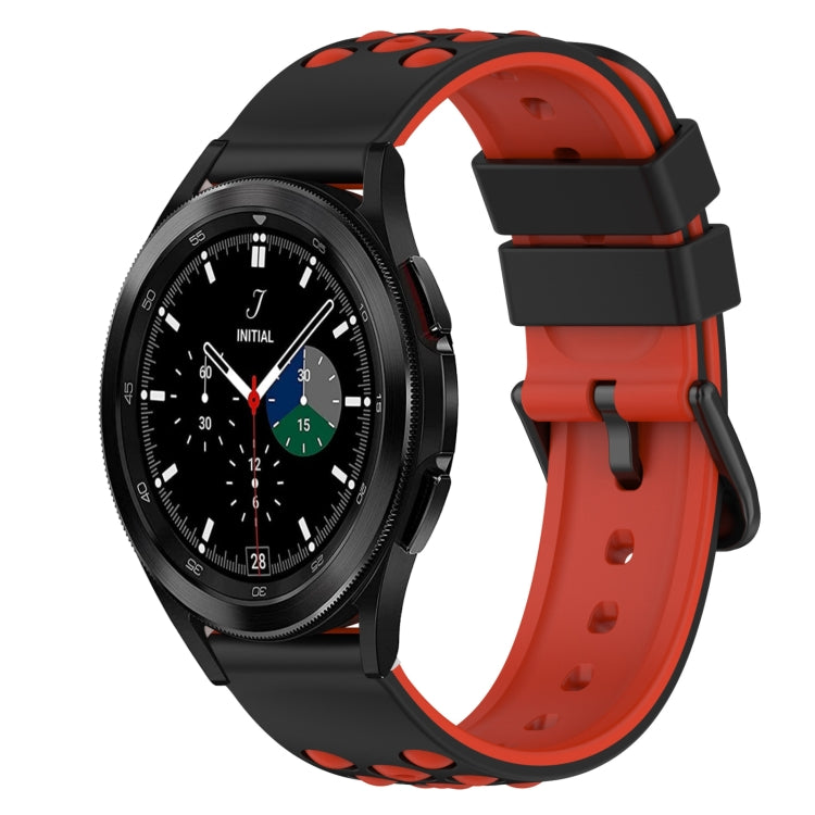 22mm Two-Color Silicone Watch Band, For Samsung  Galaxy Watch4 Classic 46mm, For Samsung Galaxy Watch Active2 40mm