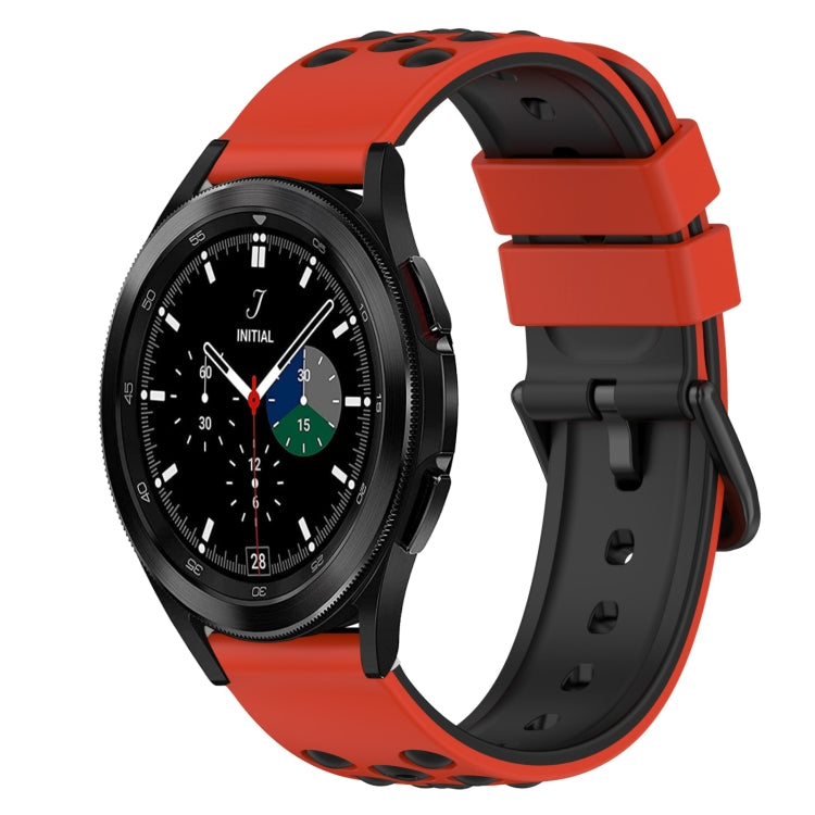 22mm Two-Color Silicone Watch Band, For Samsung  Galaxy Watch4 Classic 46mm, For Samsung Galaxy Watch Active2 40mm