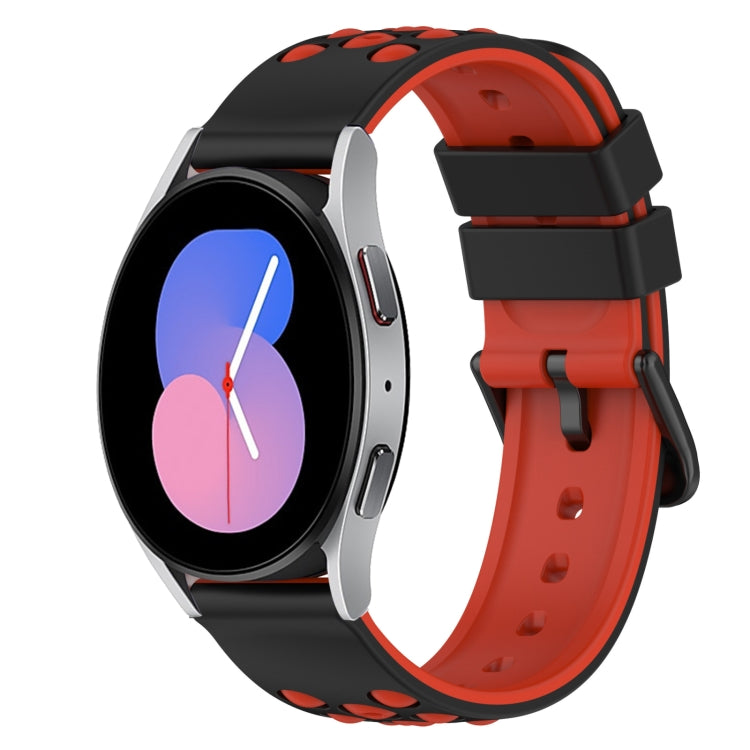 22mm Two-Color Silicone Watch Band, For Samsung Galaxy Watch Active2 44mm, For Samsung Galaxy Watch 42mm