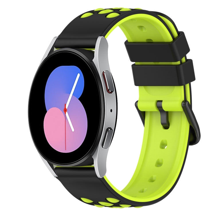 22mm Two-Color Silicone Watch Band, For Samsung Galaxy Watch Active2 44mm, For Samsung Galaxy Watch 42mm