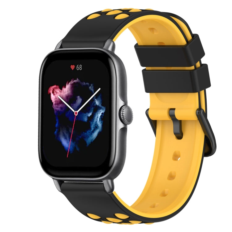 22mm Two-Color Silicone Watch Band, For Amazfit GTS 3, For Amazfit GTS 2E