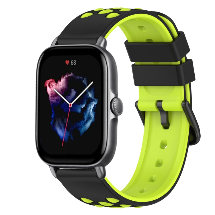 22mm Two-Color Silicone Watch Band, For Amazfit GTS 3, For Amazfit GTS 2E