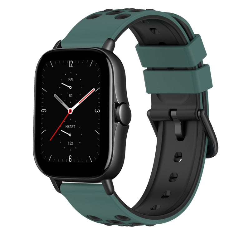 22mm Two-Color Silicone Watch Band, For Amazfit GTS 3, For Amazfit GTS 2E