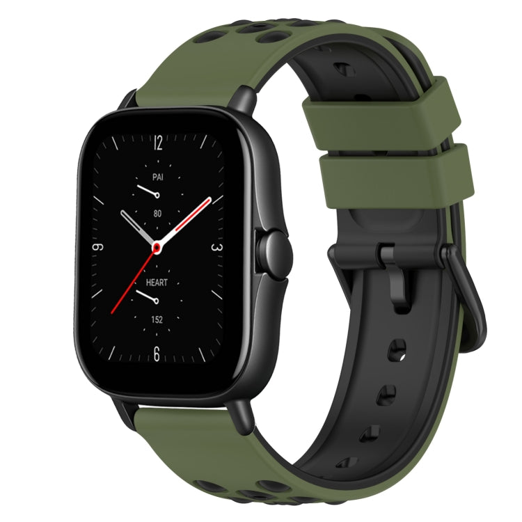 22mm Two-Color Silicone Watch Band, For Amazfit GTS 3, For Amazfit GTS 2E