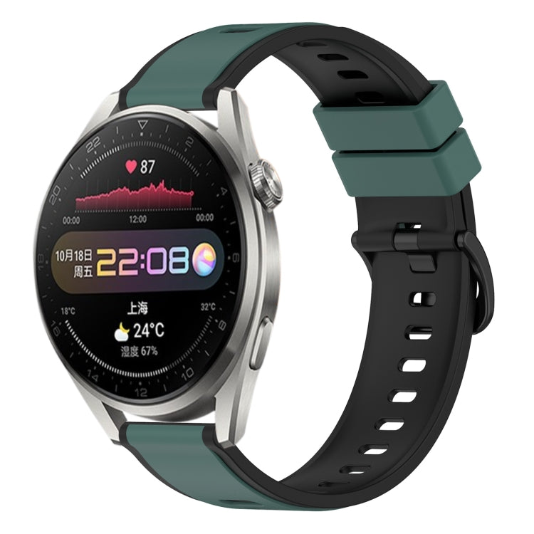 22mm Two-Color Silicone Watch Band, For Huawei Watch 3 Pro, For Huawei GT2 Pro