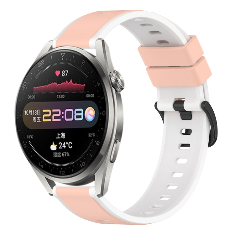 22mm Two-Color Silicone Watch Band, For Huawei Watch 3 Pro, For Huawei GT2 Pro