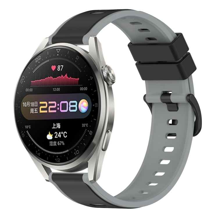 22mm Two-Color Silicone Watch Band, For Huawei Watch 3 Pro, For Huawei GT2 Pro