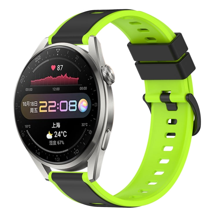 22mm Two-Color Silicone Watch Band, For Huawei Watch 3 Pro, For Huawei GT2 Pro