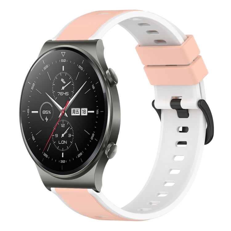 22mm Two-Color Silicone Watch Band, For Huawei Watch 3 Pro, For Huawei GT2 Pro
