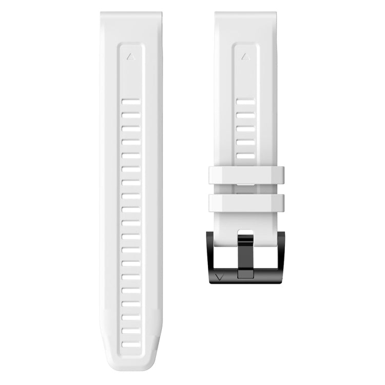 Metal Buckle Solid Color Silicone Watch Band, For Garmin Fenix 6 Pro GPS, For Garmin Fenix 6 Sapphire GPS, For Garmin Fenix 5