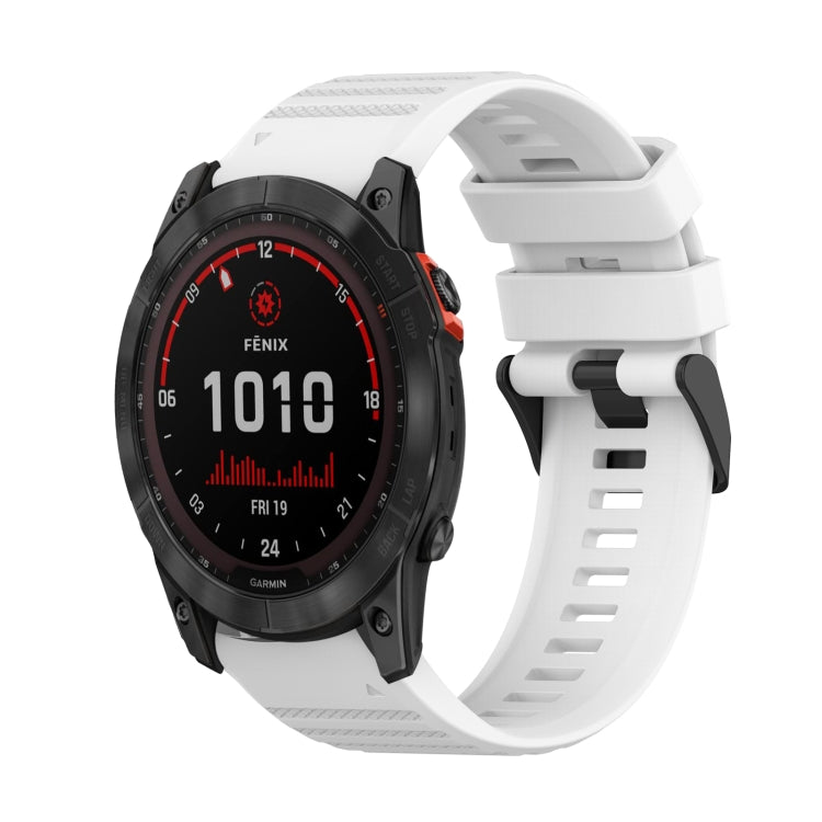 26mm Horizontal Texture Silicone Watch Band with Removal Tool, For Garmin Fenix 7X, For Garmin Fenix 7X Solar, For Garmin Tactix Delta