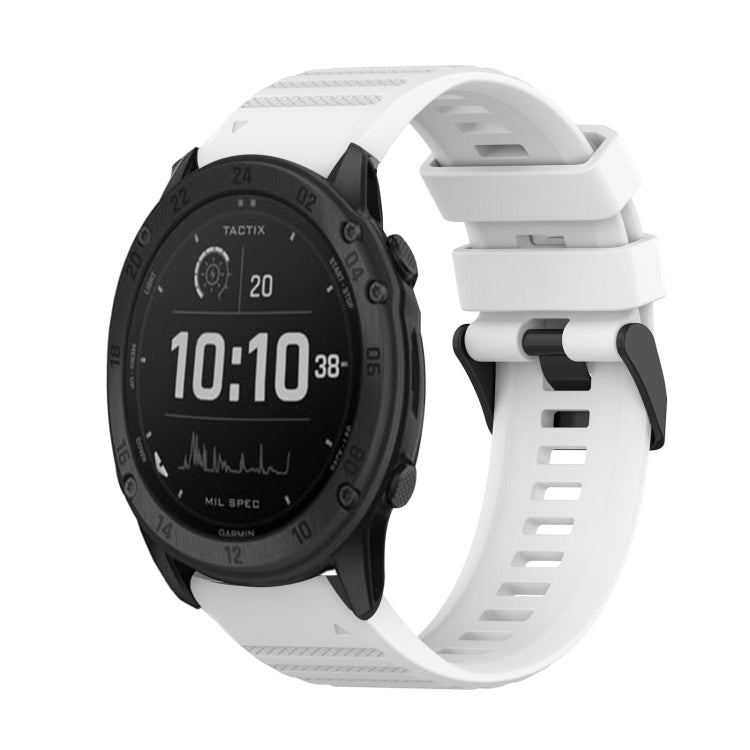 26mm Horizontal Texture Silicone Watch Band with Removal Tool, For Garmin Fenix 7X, For Garmin Fenix 7X Solar, For Garmin Tactix Delta