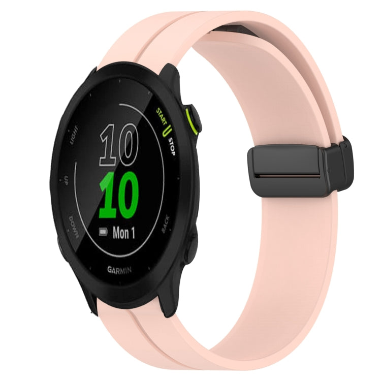 20mm Solid Color Magnetic Clasp Silicone Watch Band, For Garmin Forerunner 55, For Garmin Venu