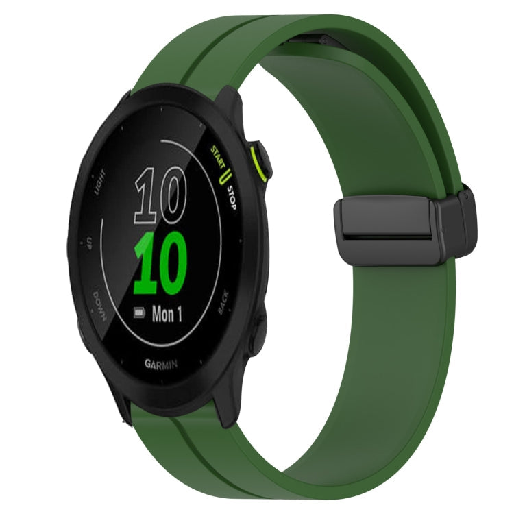 20mm Solid Color Magnetic Clasp Silicone Watch Band, For Garmin Forerunner 55, For Garmin Venu