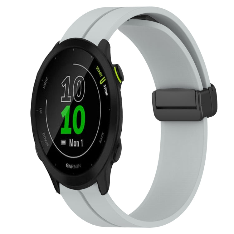 20mm Solid Color Magnetic Clasp Silicone Watch Band, For Garmin Forerunner 55, For Garmin Venu