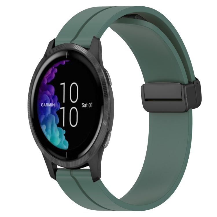 20mm Solid Color Magnetic Clasp Silicone Watch Band, For Garmin Forerunner 55, For Garmin Venu