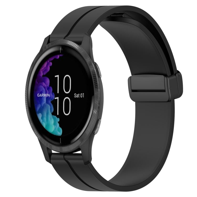 20mm Solid Color Magnetic Clasp Silicone Watch Band, For Garmin Forerunner 55, For Garmin Venu