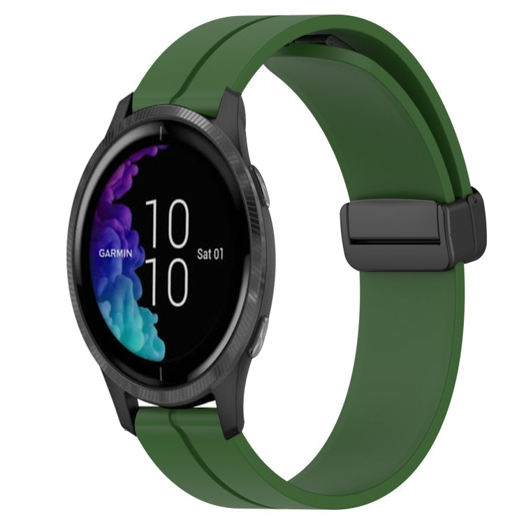 20mm Solid Color Magnetic Clasp Silicone Watch Band, For Garmin Forerunner 55, For Garmin Venu