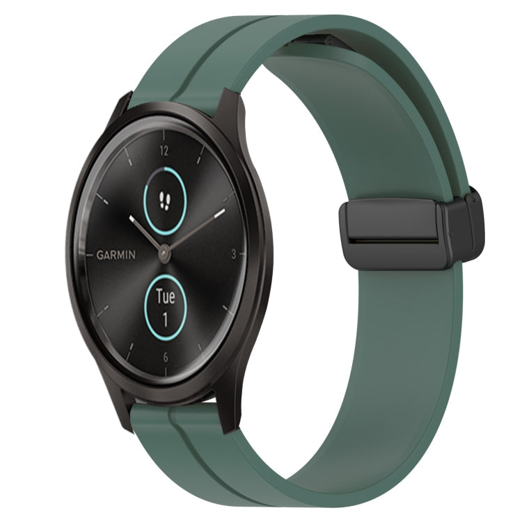 20mm Solid Color Magnetic Clasp Silicone Watch Band, For Garmin Garminmove Style, For Garmin Forerunner 645 Music