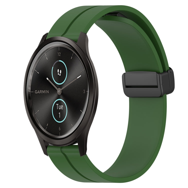 20mm Solid Color Magnetic Clasp Silicone Watch Band, For Garmin Garminmove Style, For Garmin Forerunner 645 Music