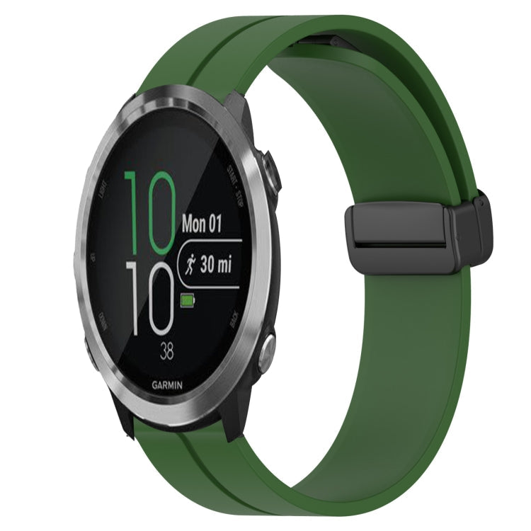 20mm Solid Color Magnetic Clasp Silicone Watch Band, For Garmin Garminmove Style, For Garmin Forerunner 645 Music