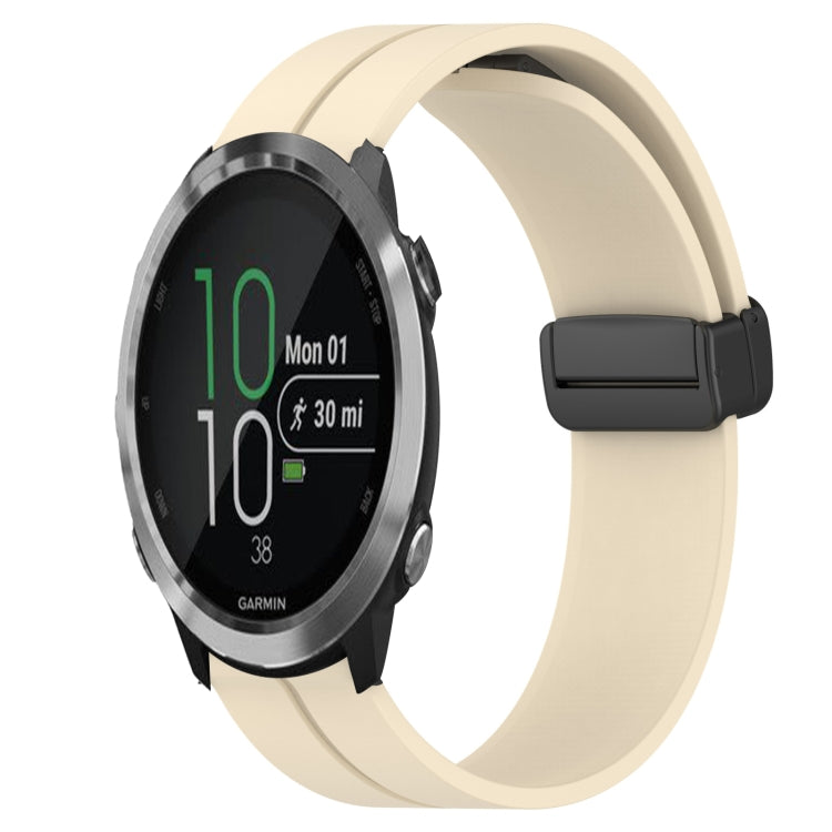 20mm Solid Color Magnetic Clasp Silicone Watch Band, For Garmin Garminmove Style, For Garmin Forerunner 645 Music