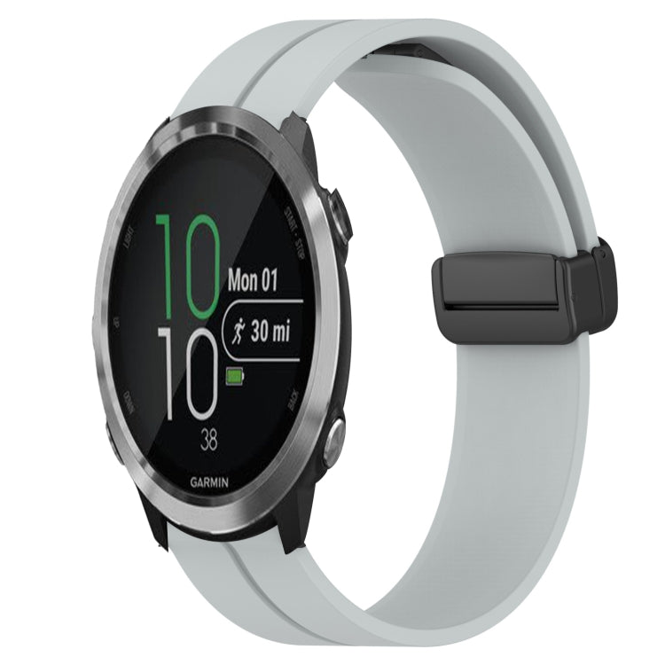 20mm Solid Color Magnetic Clasp Silicone Watch Band, For Garmin Garminmove Style, For Garmin Forerunner 645 Music