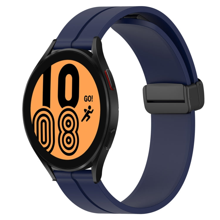 20mm Solid Color Magnetic Clasp Silicone Watch Band, For Samsung Galaxy Watch 5 Pro 45mm, For Samsung Galaxy Watch4 44mm