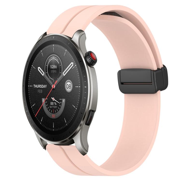 22mm Solid Color Magnetic Clasp Silicone Watch Band, For Amazfit GTR 4, For Amazfit GTR 3